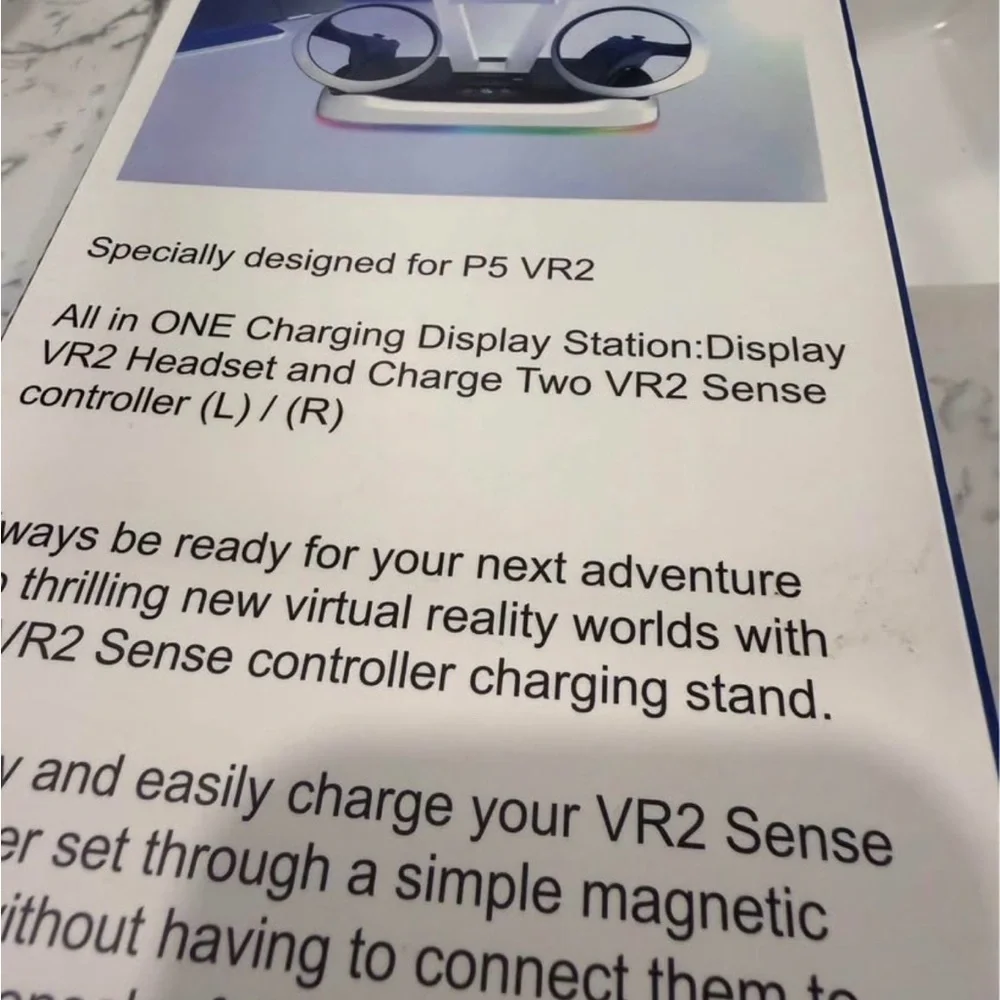 PS VR2 Sense Controller C Station, Fast C Dock for PS VR 2Controllers with RGB